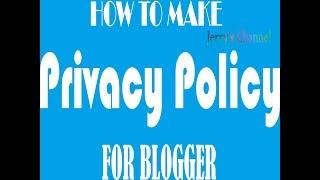 Cara Membuat Privacy Policy untuk Blog Pemula