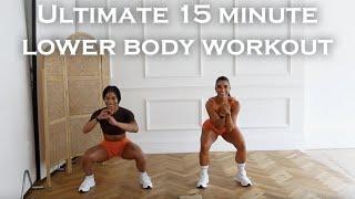 15 Minute No Equipment Killer Lower Body Workout  Glutes At Home  Partner Workout