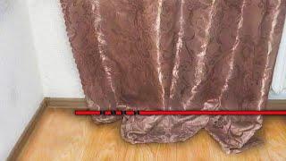 Sewing Trick. How to Shorten Curtains Without Taking Them Down from the Window