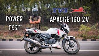 TVS Apache 160 2V  Power Test  Top end check with pillion  awesome result