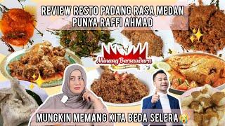 Tasyi Review Restoran Artis  RESTO PADANG RASA MEDAN MINANG BERSAUDARA PUNYA RAFFI AHMAD