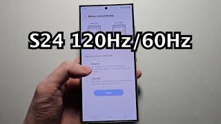 How to Change Refresh Rate 120Hz or 60Hz - Samsung Galaxy S24 Ultra