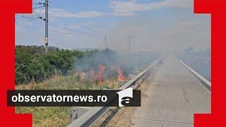 Trafic deviat pe A2 din cauza unui incendiu. Mașinile trimise prin Fundulea și Brănești