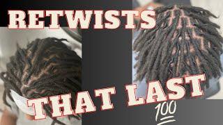 How to do a retwist that LASTS‼️ 2 simple tips to upgrade your retwist #locs #locretwist