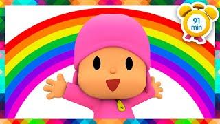  POCOYO ENGLISH - The Rainbow Learn the 7 Colors  91min Full Episodes VIDEOS &CARTOONS for KIDS