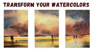 Transform Your Watercolours - Atmospheric Sunset Painting