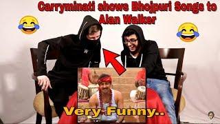 Alan Walker Reacts on Bhojpuri Songs   Carryminati shows Alan Walker Bhojpuri Songs