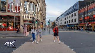 Glasgow Scotland UK  Walking City Tour 4K
