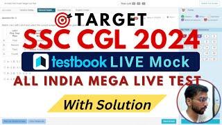 Testbook All India Live Mock  7-9 July SSC CGL 2024  Tushar Gupta CGA Acc.#ssc #testbook #ssccgl