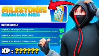 Completing EVERY MILSTONE in Fortnite - What Happens?