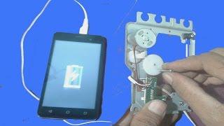 How to make a Generator only 2 minit using mobile phone charging and LED Light