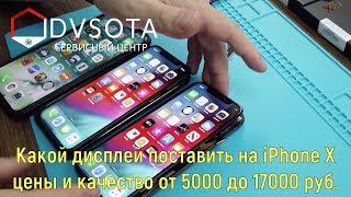 Обзор нескольких типов дисплеев iPhone X  от 5000 до 17000 рублей