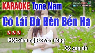 Chuyện Tình Cô Lái Đò Bên Bến Hạ Karaoke Tone Nam  Karaoke Nhạc Sống Thanh Ngân