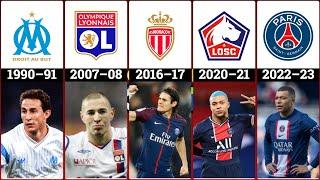 All LIGUE 1 Champions and Top Scorers