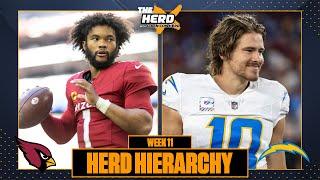 Herd Hierarchy Cardinals fly in Chargers return to Colins Top 10 heading into Week 11  THE HERD