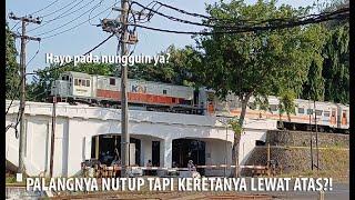 Aktivitas Kereta Api di Jalur Atas & Bawah Perlintasan Surabaya Kota Bunguran