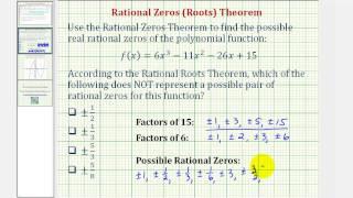 Ex The Rational Root Zero Theorem