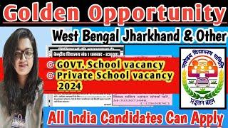 West Bengal School teacher vacancy Jharkhand School teacher vacancy 2024 #vugolkotha_teacherjob