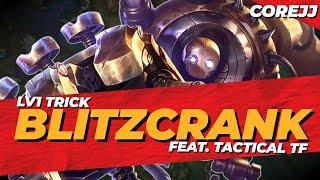 CoreJJ - LV1 No Flash ADC Offrole Party with Tactical  Blitzcrank Gameplay  League of Legends