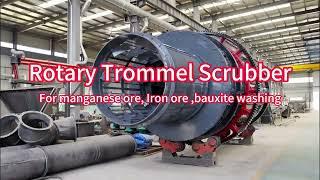 Rotary Trommel Scrubber for manganese ore washing iron ore washing and bauxite washing