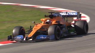 McLaren MCL35 F1 2020 Car Renault V6 Sound in Action at Barcelona Pre Season Testing