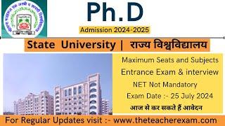 PhD new admission 2024 without NET -JRF  NET not mandatory  PhD notification 2024 @theteacherexam