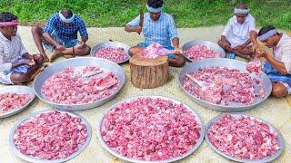 MEAT HUNT  MUTTON KARAHI  Pakistani Recipe Cooking In Indian Village  Mutton Street Food Recipe