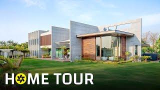 The Folded Concrete House in Vadodara Gujarat  Dipen Gada and Associates Home Tour.