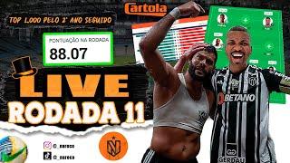 LIVE RODADA 11 - TOP5 DA LIGA DOS YOUTUBERS 2023 - MÉDIA +80pts POR RODADA EM 2 ANOS  TOP1.000 NAC.