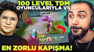 SASUKEYLE 100 LEVEL TDM OYUNCULARINA KARŞI BÜYÜK VS TDM NO.1 KIZ?? EFSANE  PUBG MOBILE