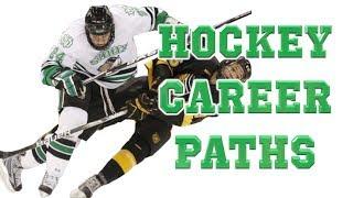 Hockey Career Paths Pee Wee to Pro AHL CHL ECHL USHL CJHL NAHL NCAA USport etc.