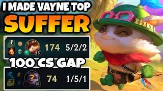 I taught this Vayne Top a lesson that they will never forget. Teemo completely shuts Vayne down