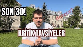 SON 30 GÜNDE DERECE YAPTIRAN TAVSİYELER