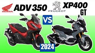 Honda ADV 350 vs Peugeot XP400 GT  Side by Side Comparison  Specs & Price  2024