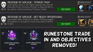 Runestone Trade In Store Goes Live  Objectives Removed  Marvel Contest of Champions