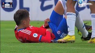 Ivan Roman Soccer Nutshot. Chile U17 vs. Venezuela U17. 17042023. Knee to the nuts