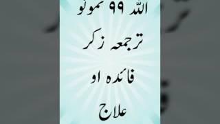 99 names of allah  pashto bayan da allah 99 nomono tarjoma zekar aw faida molana tariq sahab