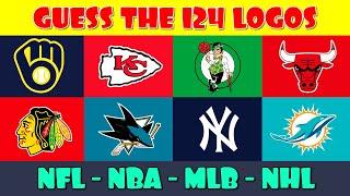 Guess the Logo Sports Teams - 124 NHL NBA MLB and NFL Logos   ️ 