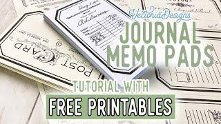 How to make Tear Off Journal Memo Pads  with FREE printables