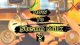 How to Steamed Milk ?  How to Steam Milk With Espresso Machine ? Subtitle