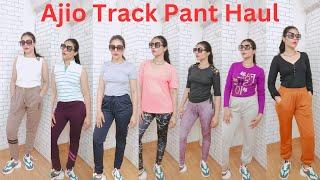 Ajio haul  Track pants women  ajio joggers  Try on haul