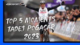 Top 5 Moments in 2023 For Cycling Superstar Tadej Pogacar ‍️ 