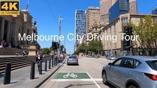 Driving Tour Around Melbourne City  Melbourne Australia  4K UHD