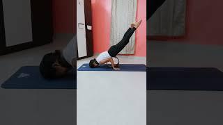 Mayurasana practice with the help of wheels yoga  #shortsvideo