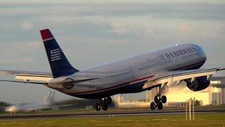Kiss landing US Airways A330 in Paris CDG