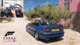 Forza Horizon 5 - BMW M3 E36 Drifting  Steering Wheel + Shifter Gameplay