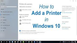 How to Add a Printer in Windows 10  NETVN