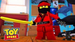 IT THE CLOWN HAS TAKE NINJAGO NINJAS  Minecraft TOY STORE w Sharky and Little Carly