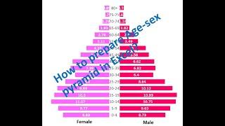 How to prepare the age Sex Pyramid or Population pyramid in excel?