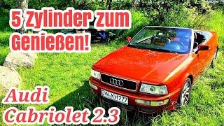 Audi Cabriolet 2.3E - 5 Zylinder zum Genießen  Probefahrt & Sound  Youngtimer 2023